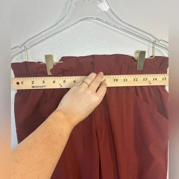 Athleta Skyline Pant in Cognac Rust  , Paperbag Tapered trouser pant size 4 - Picture 11 of 15